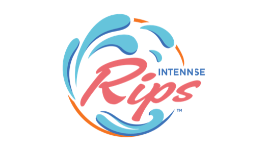 INTENNSE Rips crest &mdash; a script wordmark inside a breaking wave